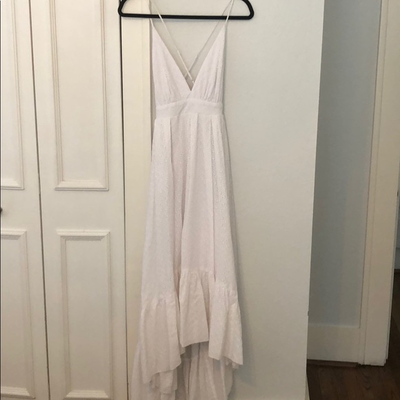 White Eyelet High Low Dress - Picture 2 of 6